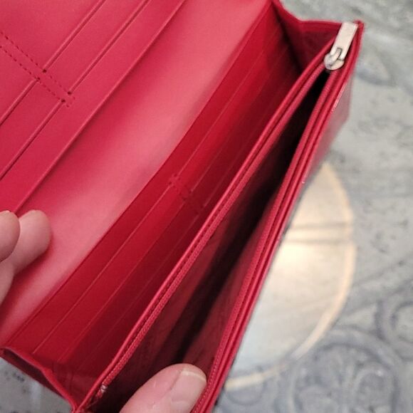 𝅺longchamp Roseau Patent Leather Long Continental Wallet - Picture 4 of 9